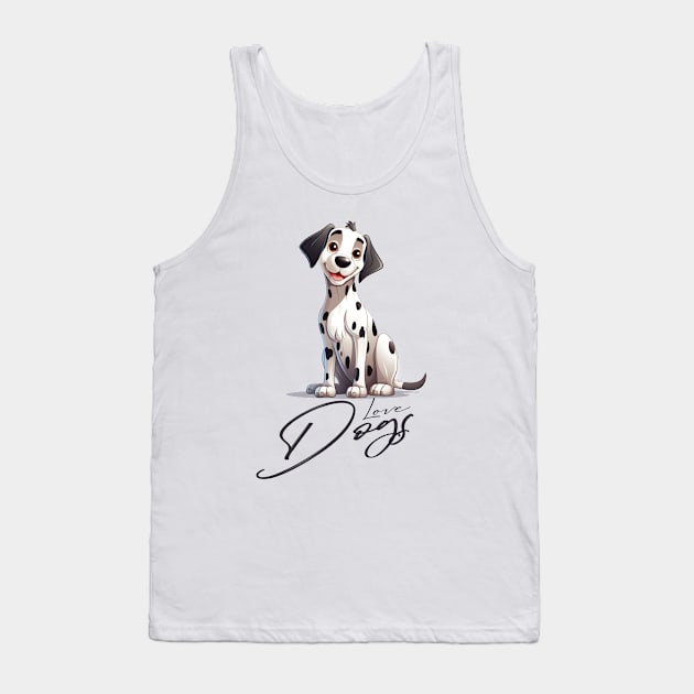 Dalmatian Dog Tank Top by ArtRoute02